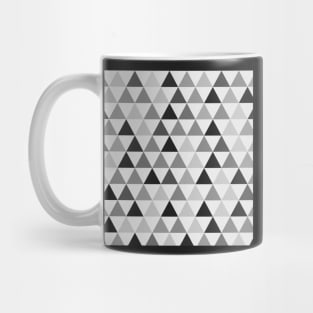 Grey and black triangle mosaic pattern Mug